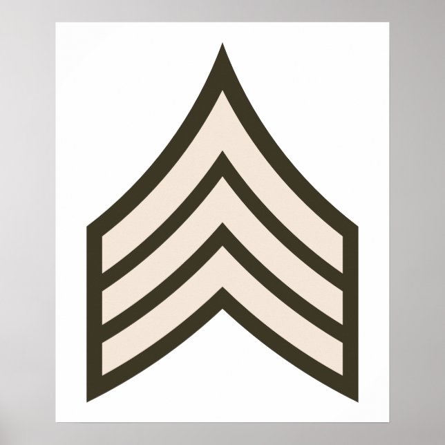 Póster Army Sergeant rank (Frente)