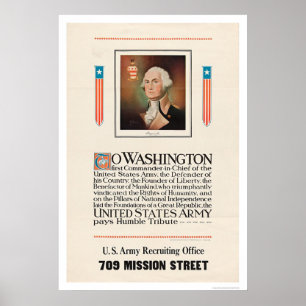 Póster Army Tribute to Washington