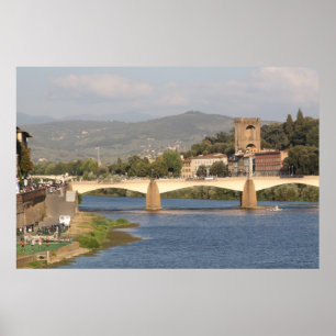 Póster Arno River, Florence, Italy