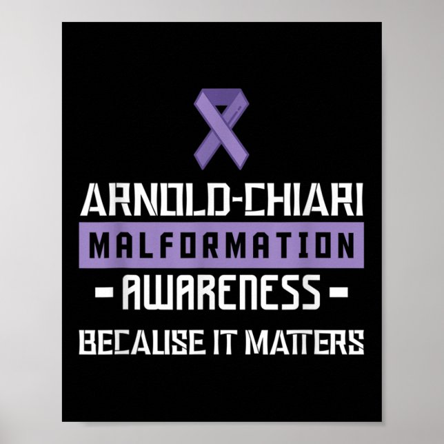 Póster Arnold Chiari Malformation Warrior S Awareness (Frente)