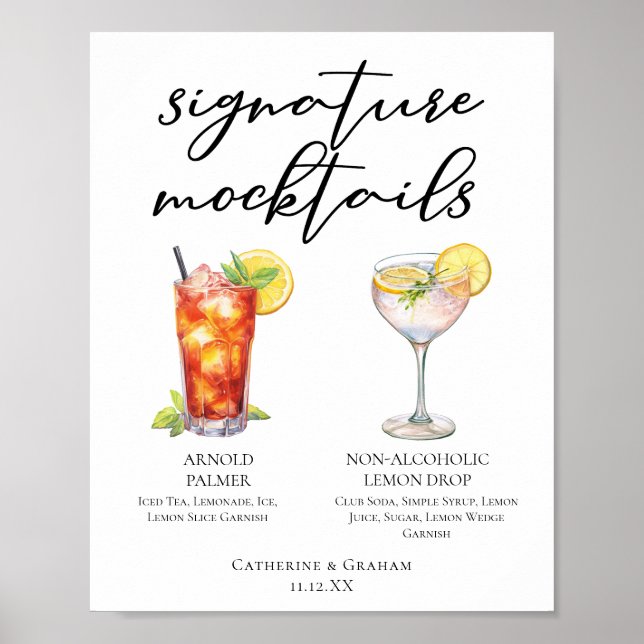 Póster Arnold Palmer Lemon Drop Cóctel sin alcohol para b (Frente)