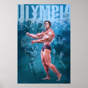 Póster Arnold Schwarzenegger Sr Olympia Bodybuilding