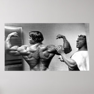 Póster Arnold Schwarzenegger Vintage 4 k blanco y negro
