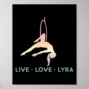 Póster Aro Aro Aéreo, Lira, Gif de Yoga Aéreo Acrobático 