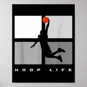Póster Aro de Baloncesto Vida Hombres Chicos Diversión Ju