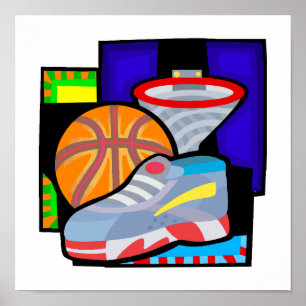 Póster Aro de las zapatillas de deporte de la bola