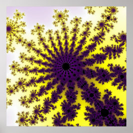 Póster Aroma amarillo y púrpura