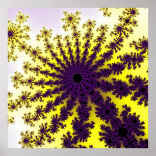 Póster Aroma amarillo y púrpura