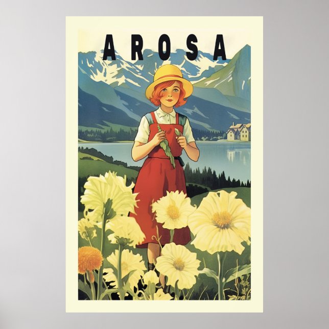 Póster Arosa, Suiza, (Frente)