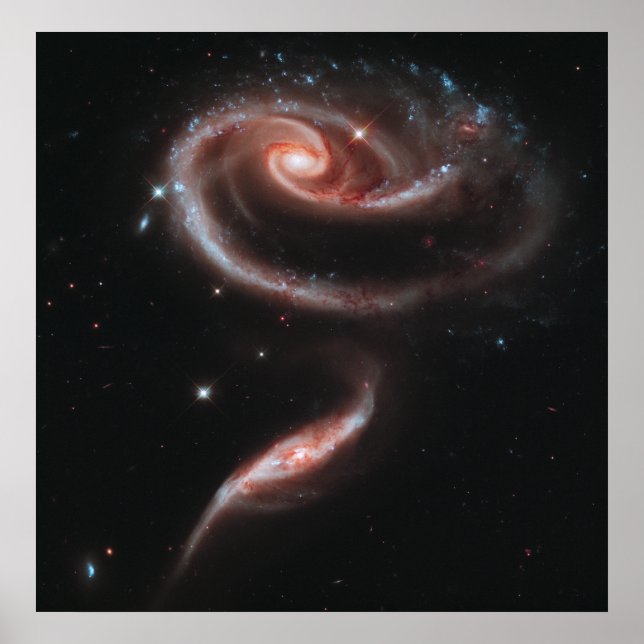 Póster Arp 273 Galaxias Interactivas (Telescopio Hubble) (Frente)
