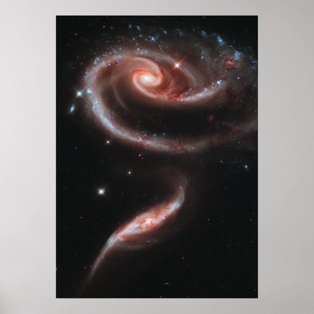 Póster Arp 273 Galaxias Interactivas (Telescopio Hubble) (Frente)
