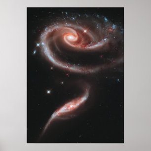 Póster Arp 273 Galaxias Interactivas (Telescopio Hubble)