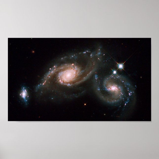 Póster Arp 274 Galaxia Espacio de la NASA (Frente)