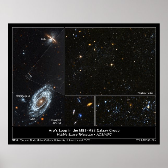 Póster Arp's Loop in M81 - poster del grupo galaxia M82 (Frente)