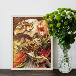 Póster Arquero Celeste Y Águila