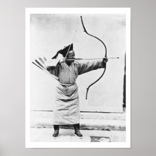 Póster Arquero chino, c.1870 (foto de abajo)
