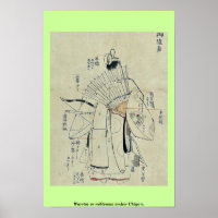 Arquero guerrero o noble Ukiyo-e.