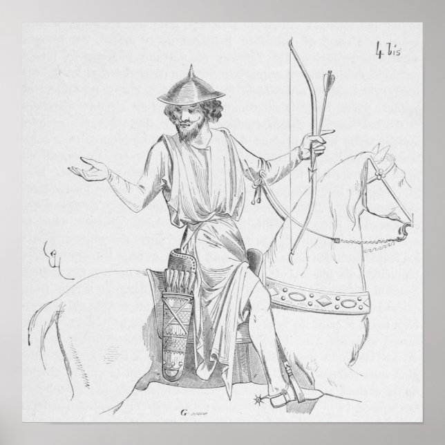 Póster Arquero montado (Frente)