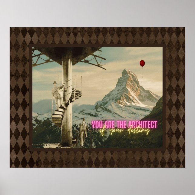 Póster Arquitecto de tu Destino Collage Surreal (Frente)