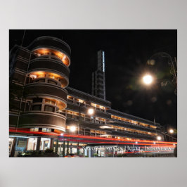 Póster Arquitectura Art Decó Estética Indonesia Viaje