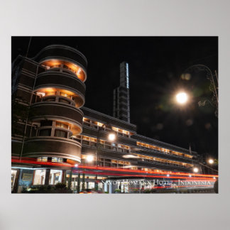 Póster Arquitectura Art Decó Estética Indonesia Viaje