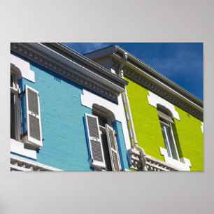 Póster Arquitectura Bo-Kaap de Ciudad del Cabo Sudáfrica