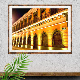 Póster Arquitectura colonial colorida México