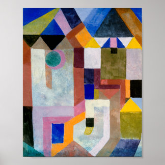 Póster 'Arquitectura Colorida (1917)' de Paul Klee 