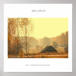 Póster Arquitectura de Bielorrusia Poster del paisaje rur