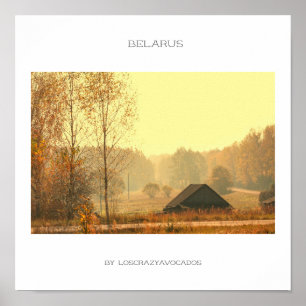 Póster Arquitectura de Bielorrusia Poster del paisaje rur