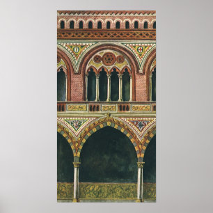 Póster Arquitectura de época, Ciudadela en Pavia, Italia