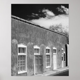 Póster arquitectura de estilo territorial, Santa Fe, Nuev