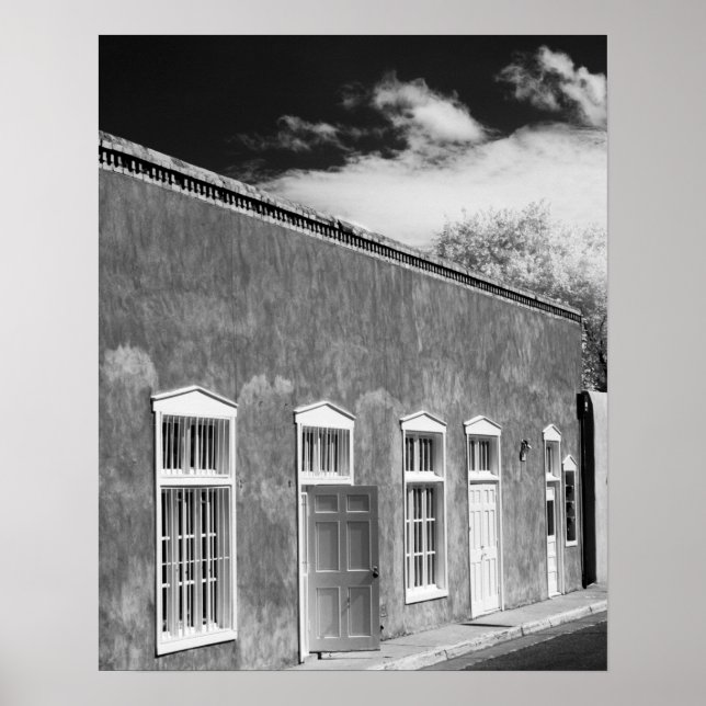 Póster arquitectura de estilo territorial, Santa Fe, Nuev (Frente)