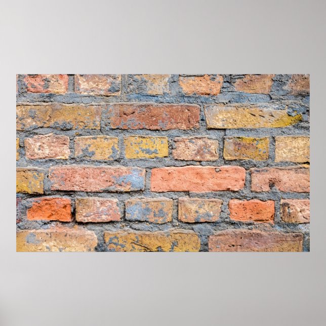 Póster Arquitectura de fondo de textura de pared de ladri (Frente)