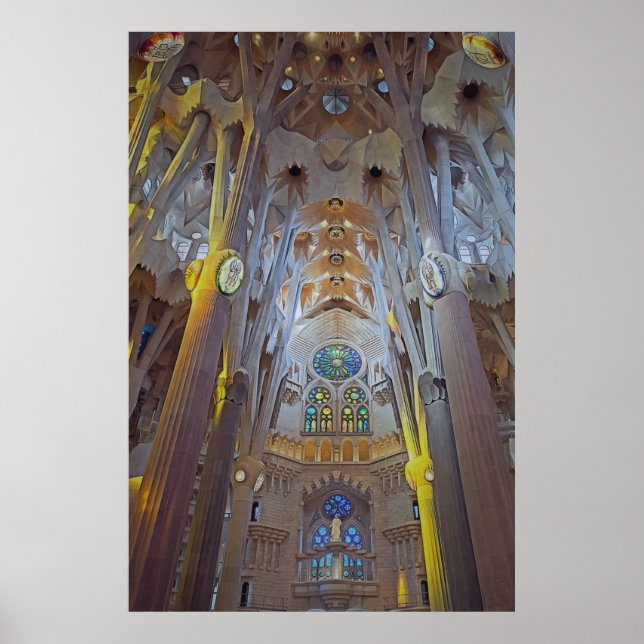 Póster Arquitectura de la Catedral de la Sagrada Familia (Frente)