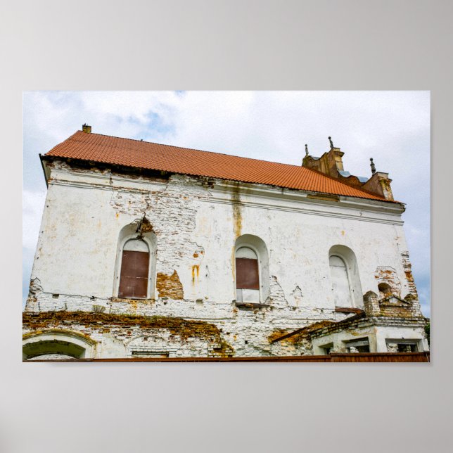 Póster Arquitectura de la Gran Sinagoga de Slonim en Biel (Frente)