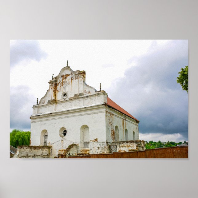 Póster Arquitectura de la Gran Sinagoga de Slonim en Biel (Frente)