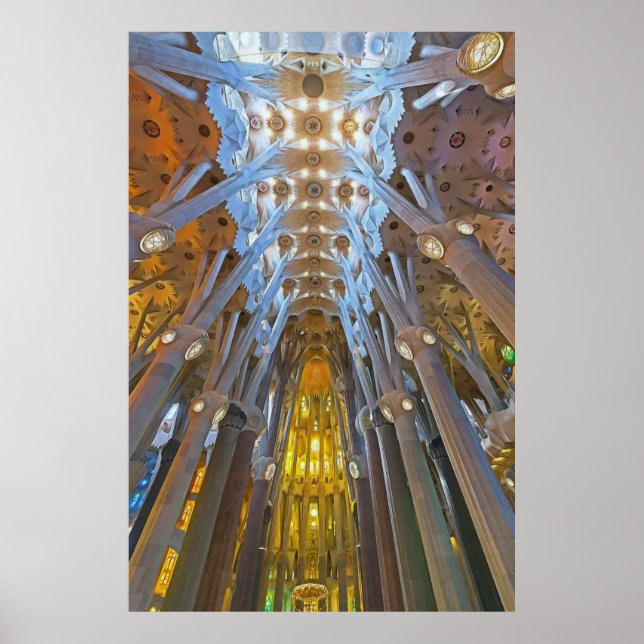 Póster arquitectura de la Sagrada Familia, Barcelona (Frente)
