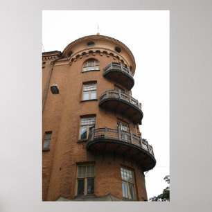 Póster Arquitectura de la torreta de Helsinki: edificio A