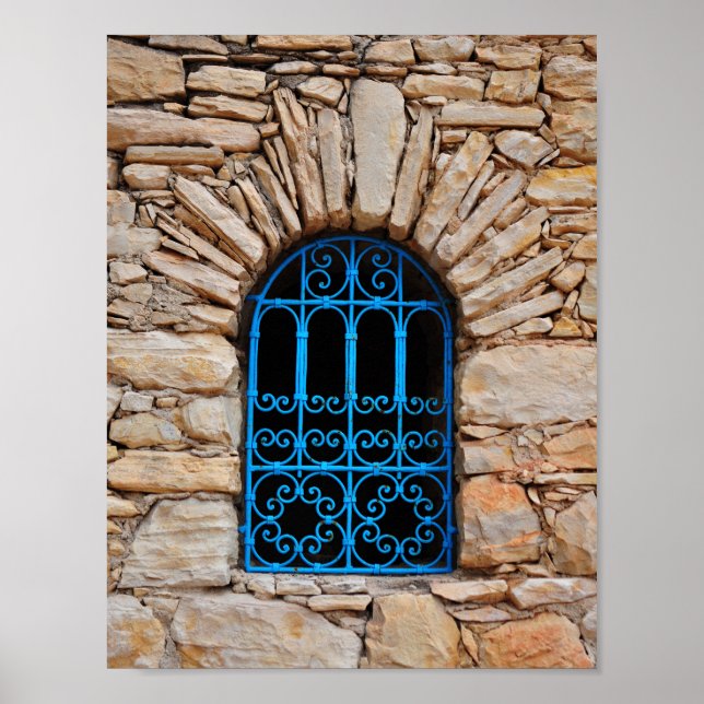 Póster arquitectura de marruecos en la ventana árabe agad (Frente)