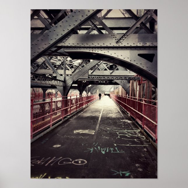 Póster Arquitectura de Nueva York - Puente Williamsburg (Frente)