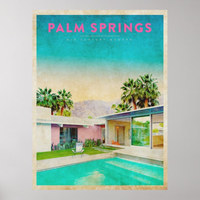 Póster Arquitectura de Palm Springs de época (Frente)