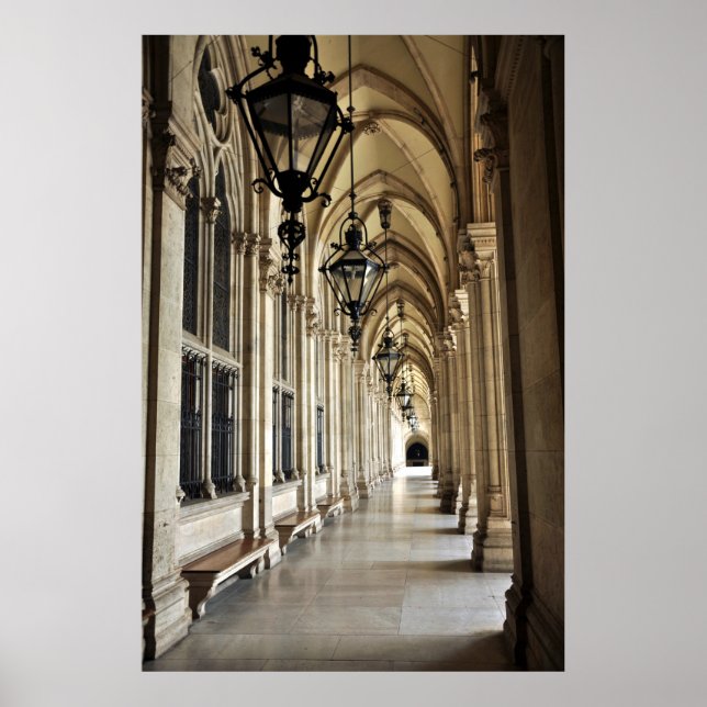 Póster Arquitectura del ayuntamiento de Viena (Frente)