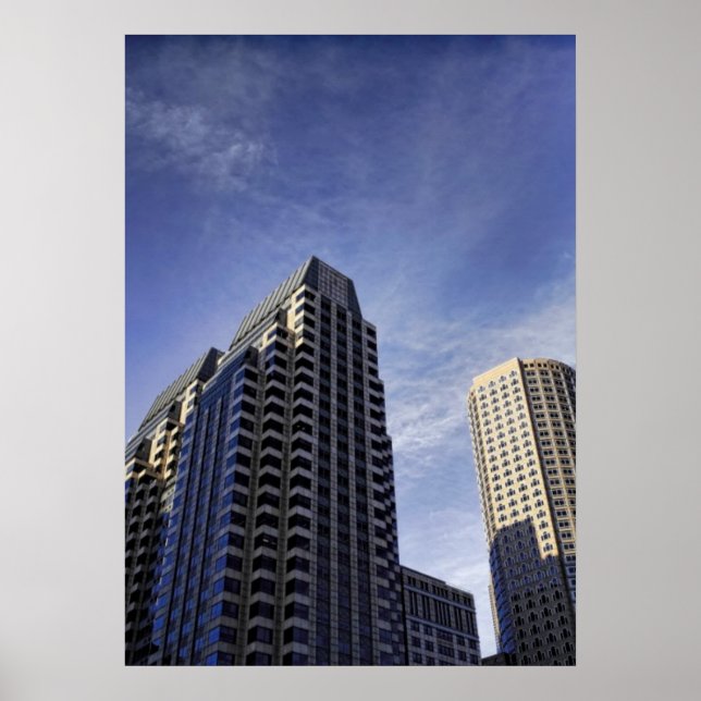 Póster Arquitectura del centro de Boston (Frente)