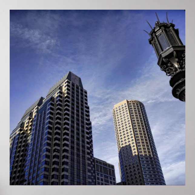 Póster Arquitectura del centro de Boston (Frente)