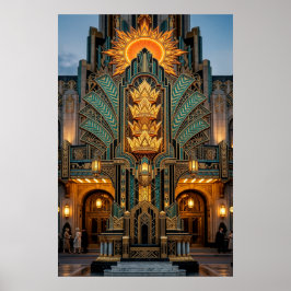 Póster Arquitectura del Monumento de la Corona Dorada Art