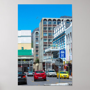 Póster Arquitectura del paisaje urbano de Ciudad del Cabo