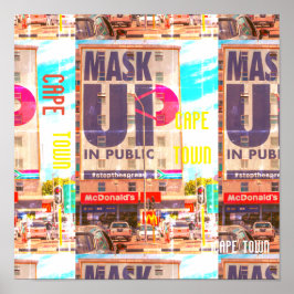 Póster Arquitectura del paisaje urbano de Ciudad del Cabo