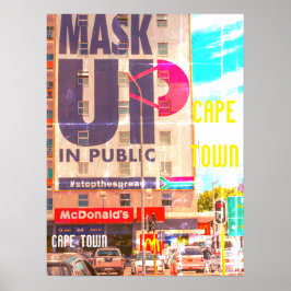 Póster Arquitectura del paisaje urbano de Ciudad del Cabo