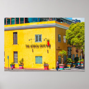 Póster Arquitectura del paisaje urbano de Ciudad del Cabo